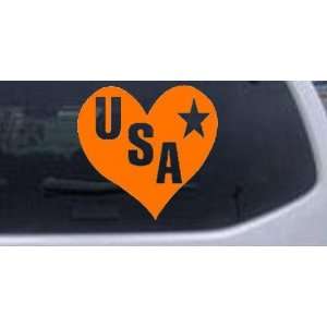  Orange 20in X 19.3in    USA Heart Military Car Window Wall 