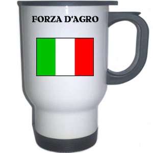  Italy (Italia)   FORZA DAGRO White Stainless Steel Mug 