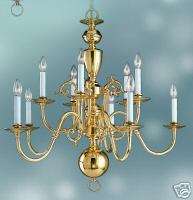 Williamsburg chandelier 10 lights SOLID BRASS 8144 lamp  