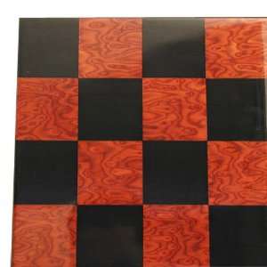   Red Briar Wood Glossy Chessboard with 2.2in Squares
