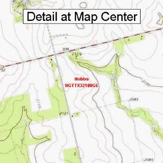  USGS Topographic Quadrangle Map   Hobbs, Texas (Folded 