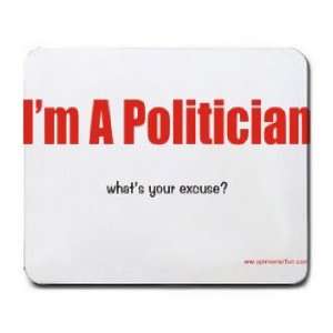    Im A Politician whats your excuse? Mousepad
