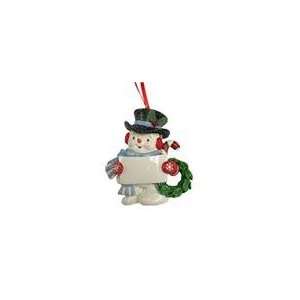  Happy Snowman In Top Hat Christmas Ornament to Personalize 