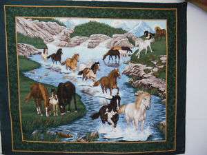 Wild Horses River Run Wallhanging New H 15  