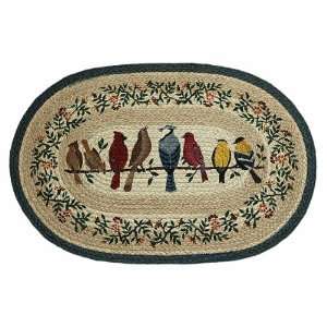 Earth Rugs Braided Oval Birds on a Wire Approximately 20 