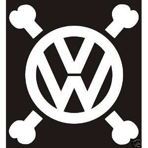  VW VOLKSWAGEN SYMBOL W/ CROSSBONES  Vinyl Decal Sticker 5 