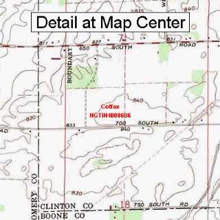  USGS Topographic Quadrangle Map   Colfax, Indiana (Folded 