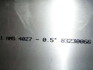 ALUMINUM SHEET PLATE 1/2 x 12 x 48 alloy 6061 T6  