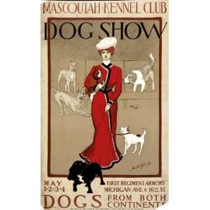  190 Vintage Poster Mascoutah Kennel Club dog show