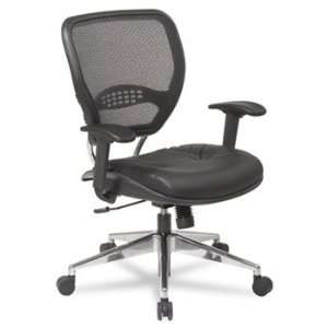  Air Grid Series Deluxe Task Chair, Leather Upholstery 