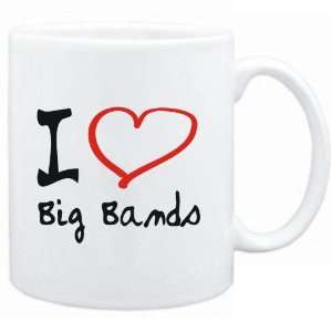  Mug White  I LOVE Big Bands  Music