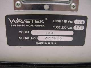 Wavetek Model 184 5MHz Sweep Generator REPAIR  