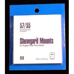 Showgard Pre Cut Black Stamp Mounts Size 57/55 Everything 
