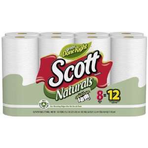 Scott Naturals, Choose a Size Mega Roll, 1 Ply, White, 8 ct, 4 pk
