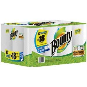  Bounty Paper Towels Select A Size Giant Rolls, 12 ct, 12 