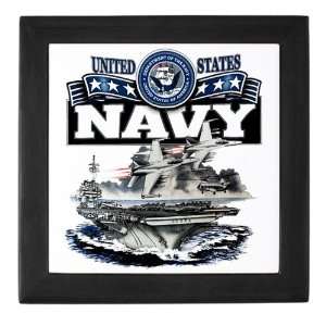  Keepsake Box Black United States Navy Aircraft Carrier and 