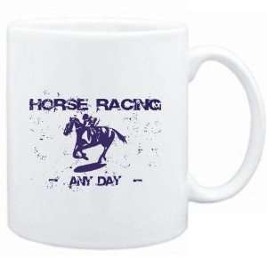 Mug White  Horse Racing any day  Sports  Sports 