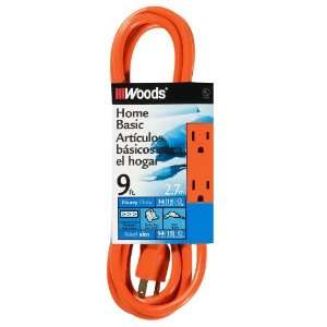   Foot 3 Outlet Extension Cord with Power Tap, Orange