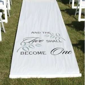  Two Shall Become One Aisle Runner