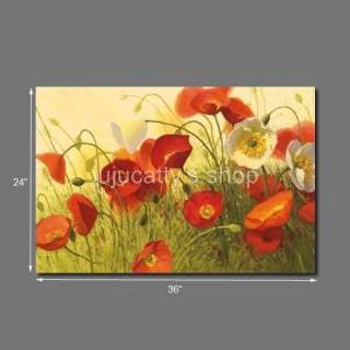 Poppies calsbad oil painting canvas art floral #134  