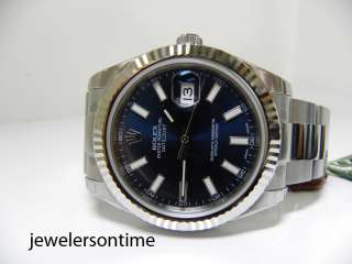 Rolex mens SS 18K WG Datejust II 2 41mm 116334 unworn MSRP $8,600 