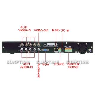 4CH H.264 120FPS Surveillance Network CCTV Security Digital DVR 