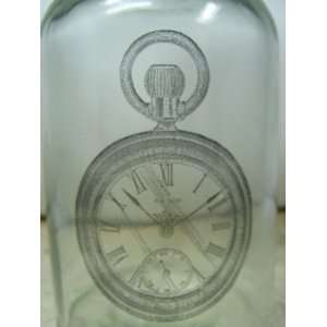    Pocket Watch Apothecary Glass Bottle with Cork 