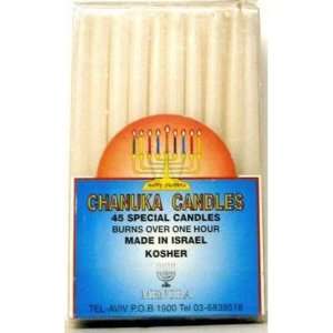  White Chanukah Candles   Deluxe   Made in Israel 