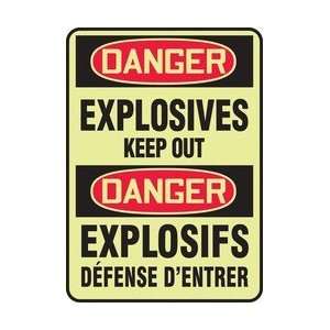 DANGER EXPLOSIVES KEEP OUT (BILINGUAL FRENCH   DANGER EXPLOSIFS D 