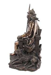 Norse God Odin Bronze Finish Statue Viking King  
