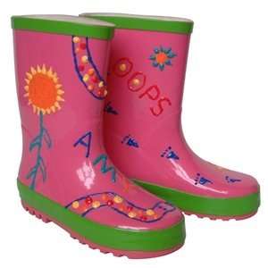    Childrens Paint Your Own Wellies   Pink (Small) Toys & Games