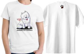American Eskimo Dog Tshirts, Nightshirt 7630 kiniart pet puppy  