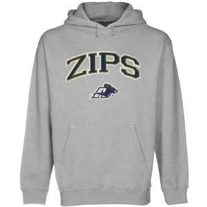  Akron Zips Ash Logo Arch Applique Midweight Pullover Hoody 