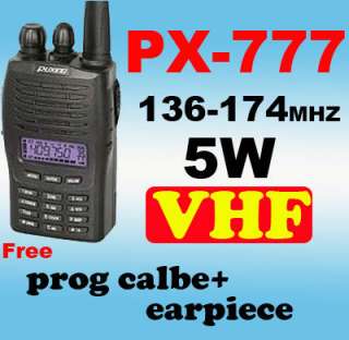 Puxing PX 777 136 174 Mhz 5W VHF handheld radios free earpiece  