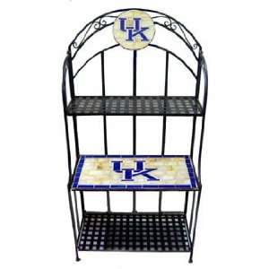   Wildcats Bakers Rack with Stained Glass Mosaic Insert