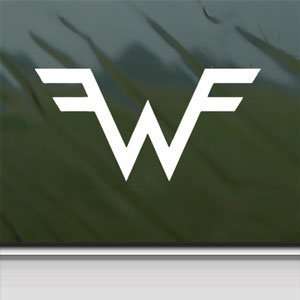  Weezer White Sticker Rock Band Car Laptop Vinyl Window 