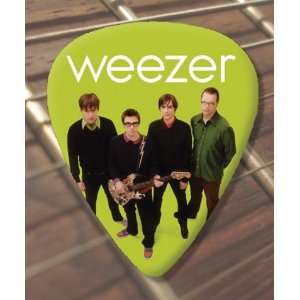  Weezer Green Premium Guitar Pick x 5 Medium Musical 
