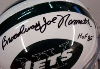 Joe Namath Autographed New York Jets Full Size Helmet Broadway Joe 
