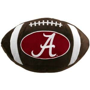  Alabama Crimson Tide 19 Brown Team Logo Football Pillow 