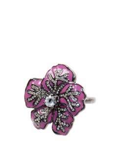 JUICY COUTURE Purple Flower Cocktail Ring YJRU4391 NEW  