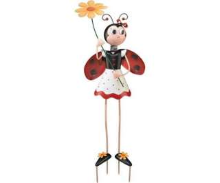 19 Whimsical Ladybug Girl Garden Stake Garden Decor  