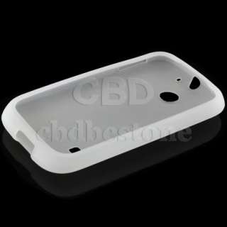 White Soft Silicone Case Skin Cover for Huawei Ascend II/C8650 Sonic 