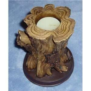  Natures Driftwood Tree Bark Sculpture and Tea Candle 
