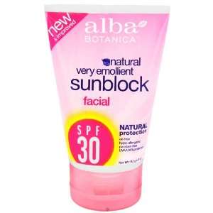 Alba Botanica Very Emollient Natural Protection Facial Sunblock 30 SPF 