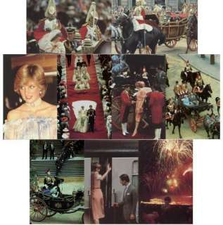 Princess Diana Royal Wedding Original 80s Postcard Set  