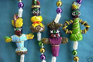 VOODOO DOLLS MARDI GRAS BEADMOJOMAGIC (B218)  