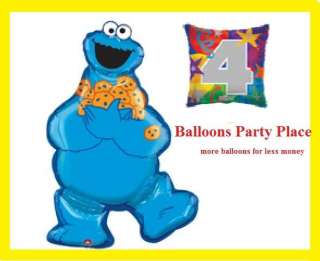   MONSTER BIRTHDAY BALLOONS sesame street party 2nd third fourth 1st new