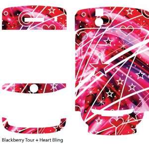    Heart Bling Design Protective Skin for Blackberry Tour Electronics