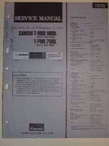Sansui Service Manual~T 900/900L/700/700L Tuner  