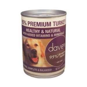  Dave 95 Percent Premium Turkey Dog Food 12 13.2 oz Cans 